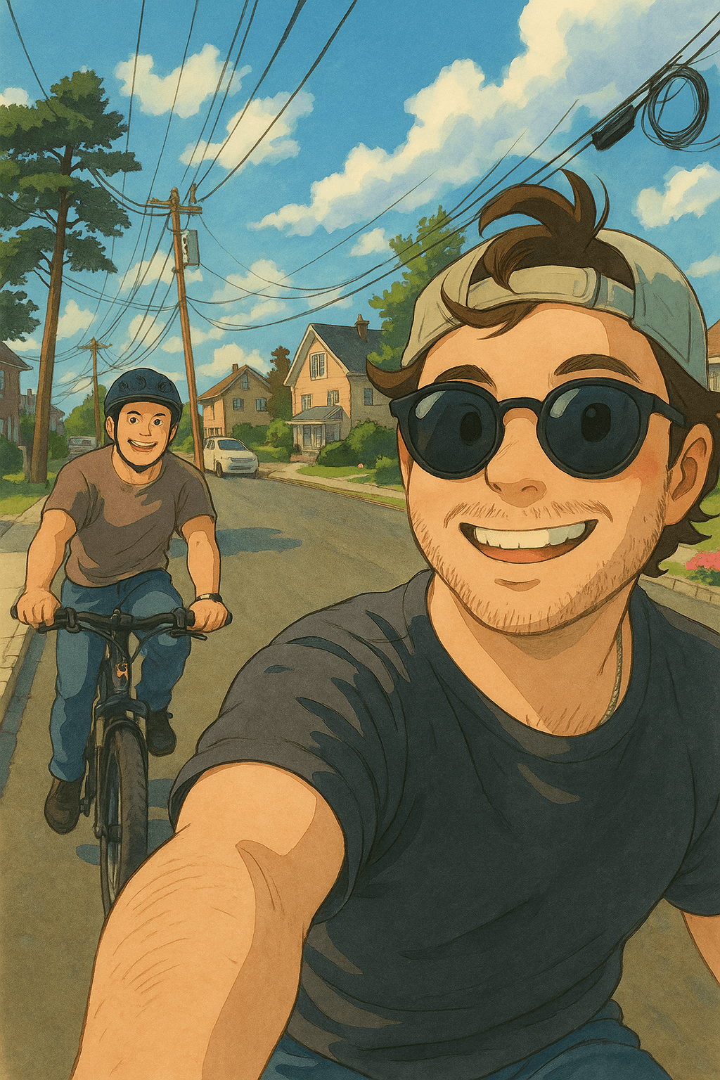Founder Gleb biking in Verona, NJ