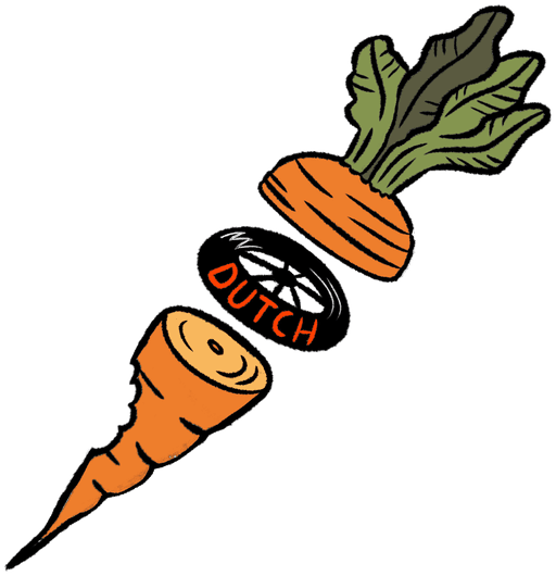 Dutch Delivery carrot logo designed by Serena Skye Henderson